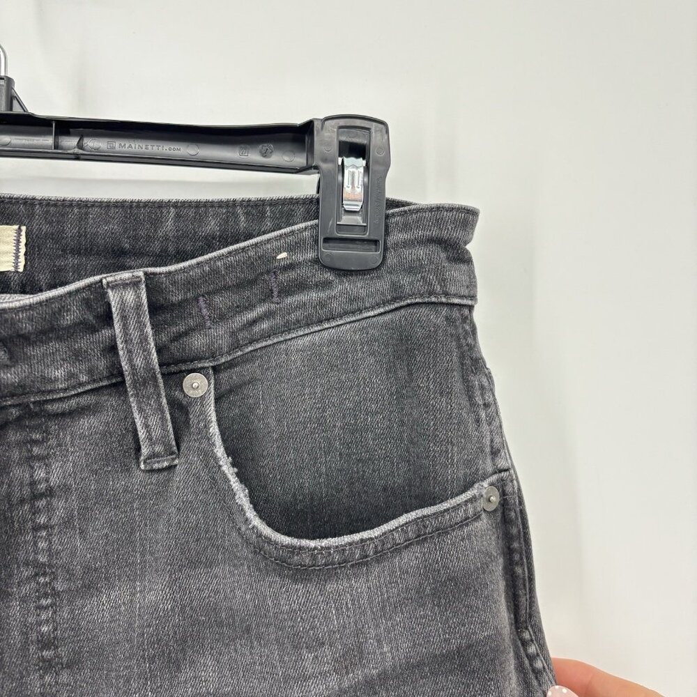Madewell Curvy Mid Rise Stovepipe‎ Jeans Black Womens Size 30 Roll Up Ankle - Picture 5 of 11